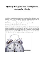 Quản lý thời gian: Nhu cầu hiện hữu và nhu cầu tiềm ẩn pptx