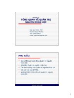 TỔNG QUAN VỀ QUẢN TRỊ NGUỒN NHÂN LỰC pdf