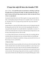 13 mẹo bảo mật tốt hơn cho Joomla CMS ppt