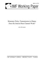 Monetary Policy Transmission in Ghana: Does the Interest Rate Channel Work? pptx
