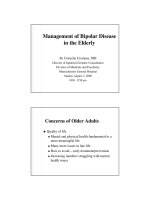 Management of Bipolar Disease in the Elderly ppt