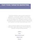 FAST FOOD TARGETED MARKETING pptx