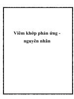 Viêm khớp phản ứng nguyên nhân doc