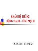 KHÁM HỆ THỐNG ĐỘNG MẠCH – TĨNH MẠCH ppt
