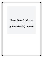 Đánh đòn có thể làm giảm chỉ số IQ của trẻ pdf