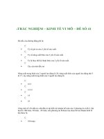 TRẮC NGHIỆM – KINH TẾ VI MÔ – ĐỀ SỐ 41 potx