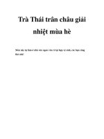 Trà Thái trân châu giải nhiệt mùa hè pptx