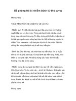 Để phòng trẻ bị nhiễm bệnh từ thú cưng pdf