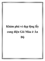 Khám phá vẻ đẹp lộng lẫy cung điện Gió Mùa ở Ấn Độ potx