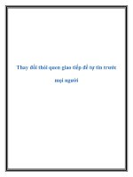 Thay đổi thói quen giao tiếp để tự tin trước mọi người pptx