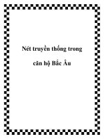 Nét truyền thống trong căn hộ Bắc Âu ppt