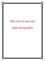 Phát triển mô hình nuôi nghêu thương phẩm doc