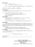 Đề thi và đáp án học sinh giỏi cấp huyện 2014