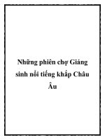 Những phiên chợ Giáng sinh nổi tiếng khắp Châu Âu docx
