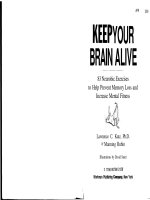 KEEP YOUR BRAIN ALIVE: 83 Neurobic Exercises to Help Prevent Memory Loss and Increase Mental Fitness docx