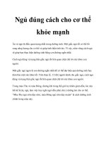 Ngủ đúng cách cho cơ thể khỏe mạnh docx