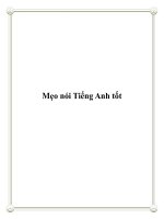 Mẹo nói Tiếng Anh tốt. ppt