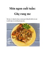 Món ngon cuối tuần: Ghẹ rang me doc