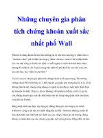 Những chuyên gia phân tích chứng khoán xuất sắc nhất phố Wall ppt