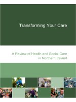 Transforming Your Care A Review of Health and Social Care in Northern Ireland pptx