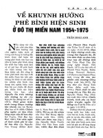 Báo cáo khoa học: Về khuynh hướng phê bình hiện sinh ở đô thị miền Nam 1954- 1975 ppt