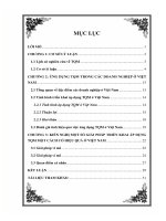 Đề tài: Triển khai áp dụng TQM trong tổ chức doc