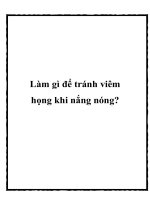Làm gì để tránh viêm họng khi nắng nóng? ppt