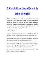 5 Cách làm đẹp độc và lạ trên thế giới doc