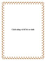 Cách nâng và bế bé sơ sinh pptx