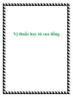 Vị thuốc hay từ cua đồng pptx