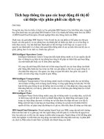 Tích hợp thông tin qua các hoạt động đô thị để cải thiện việc phân phối các dịch vụ docx