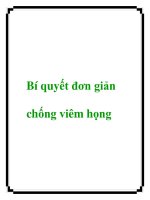 Bí quyết đơn giản chống viêm họng pot