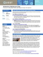 WATER POLLUTION Educator Guide A resource for using QUEST video, audio, blogs and maps in the classroom pot