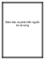 Đảm bảo và phát triển nguồn lợi sá sùng ppt