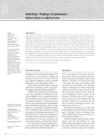 Radiologic findings of pulmonary tuberculosis in adolescents docx