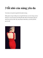 3 lỗi nhỏ của nàng yêu da docx