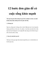 12 bước đơn giản để có cuộc sống khỏe mạnh pptx