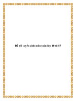 Đề thi tuyển sinh môn toán lớp 10 số 57 pdf