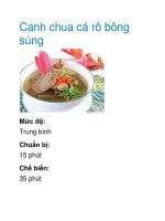 Canh chua cá rô bông súng ppt