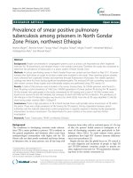 Prevalence of smear positive pulmonary tuberculosis among prisoners in North Gondar Zone Prison, northwest Ethiopia doc