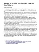 soạn bài “Cáo bệnh, bảo mọi người” của Mãn Giác Thiền Sư