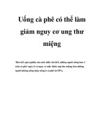 Uống cà phê có thể làm giảm nguy cơ ung thư miệng ppt