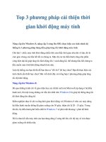 Top 3 phương pháp cải thiện thời gian khởi động máy tính pdf