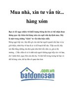 Mua nhà, xin tư vấn từ... hàng xóm pptx