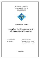 nghiên cứu, ứng dụng thiết kế x trong chế tạo máy