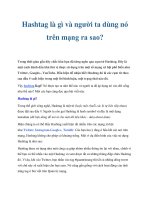 Hashtag là gì và người ta dùng nó trên mạng ra sao? doc