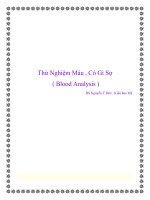 Thử Nghiệm Máu , Có Gì Sợ ( Blood Analysis ) doc