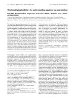 Báo cáo Y học: Thiol-modifying inhibitors for understanding squalene cyclase function pdf