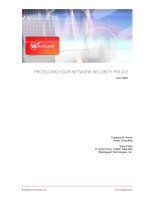 PRODUCING YOUR NETWORK SECURITY POLICY pdf