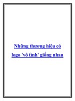 Những thương hiệu có logo ''''vô tình'''' giống nhau.Không quan trọng ý tưởng của doc